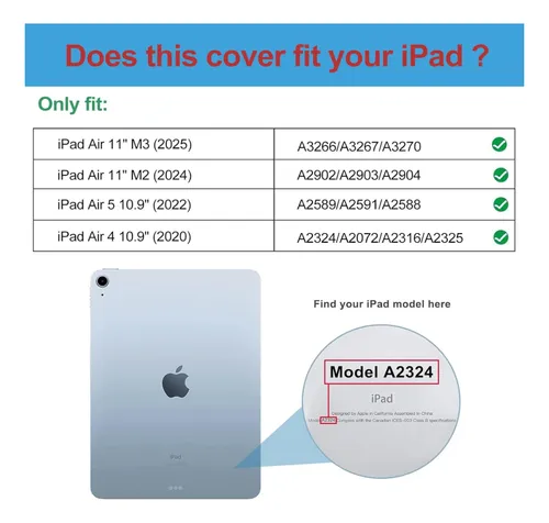 Funda Con Teclado Rosado Para iPad Air 11 M3 2025 Español