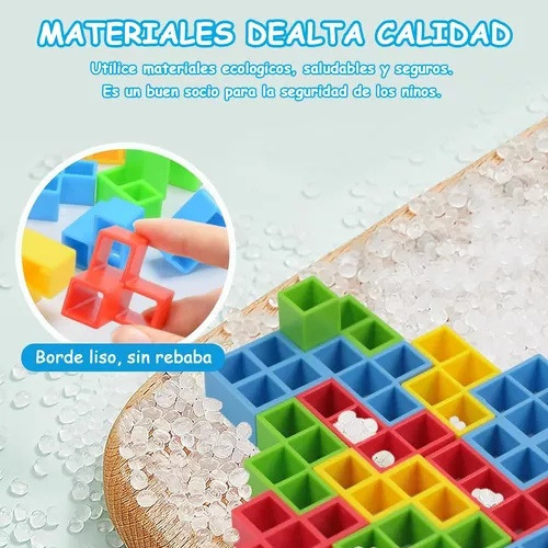 // 48pcs Tetris Tower Balance Game Con Bolsa, Juguetes De
