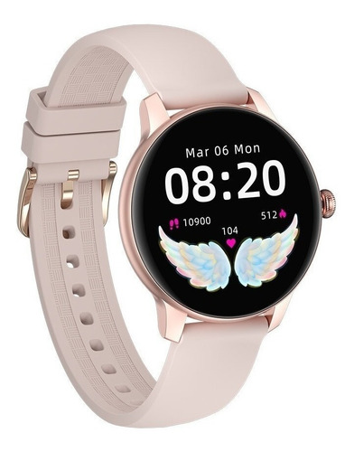 Smartwatch Imilab W11L 1.09" caja de  aleación de aluminio  rosa, malla  rosa de  silicona