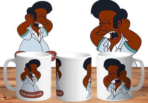 Taza Apu Simpson Ya No Quieros Vivir Mas Hd Art