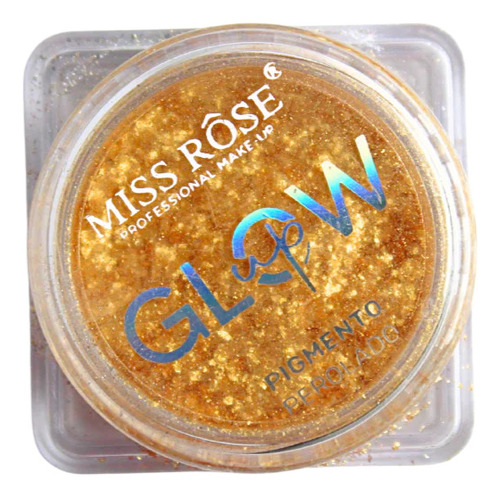 Pigmento Sombra Perolado Glow Up Miss Rôse - Cor 03 Dourado