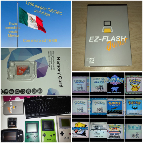 Imagen 1 de 8 de Ez Flash Jr. Nueva + Micro Sd Con 1200 Juegos Gb Y Gbc