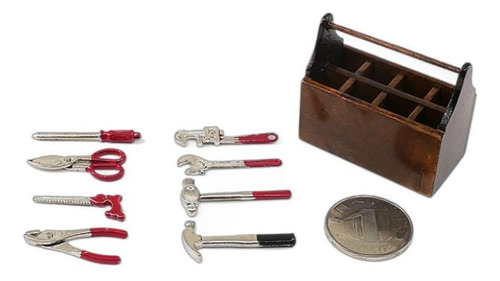 Caja De Herramientas De Reparación En Miniatura A Escala