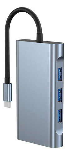 Hub Adaptador Usb C A 3 Usb Red Vga Hdmi Tipo C Mac iPad Cel