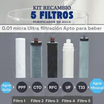 Comprar Kit De Filtros Para Purificador De Agua 5 Etapas