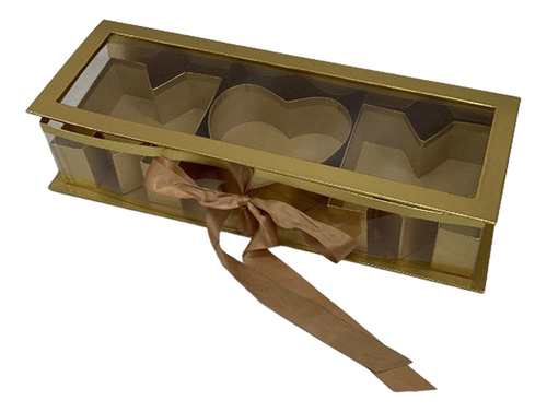 Caja De Jabón Floral Con Forma De Letra Madre Vacía, Oro