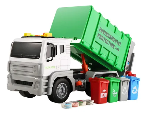 comprar Juguete De Camión De Basura Con 4 Botes De Basura Con