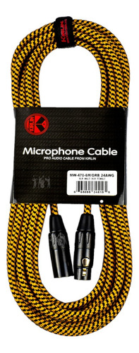 Cable Microfono Xlr Macho Xlr Hembra Kirlin Mw-470 Orb 6 Mt
