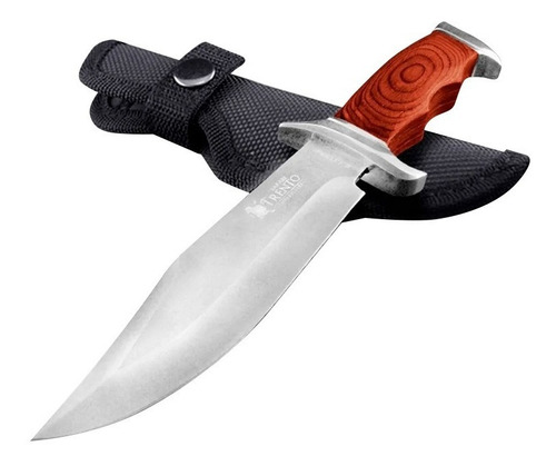 Cuchillo Tactico Trento Safari Acero 420 Supervivencia Funda