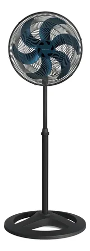 Ventilador De Coluna Turbo Com 6 Pás 50cm Preto e Azul Ventisol
