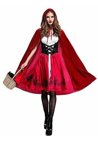 Vestido De Fiesta De Halloween Con Traje De Caperucita Roja