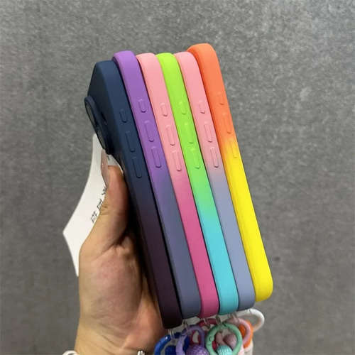Funda Case Para iPhone Magsafe De Gradiente Uso Rudo + Correas