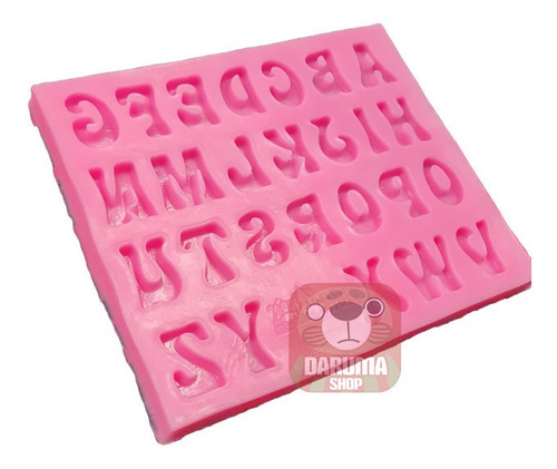 Imagen 3 de 6 de Molde Silicona Letras Mayusculas Retro Porcelana Belgrano