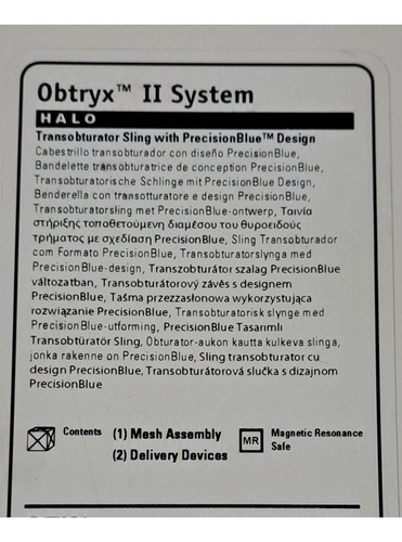 Malla Para Incontinencia Urinaria Obtryx Ii