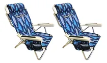 Comprar Set 2 Reposeras Silla Tortuga Beach Mochila Playera Aluminio