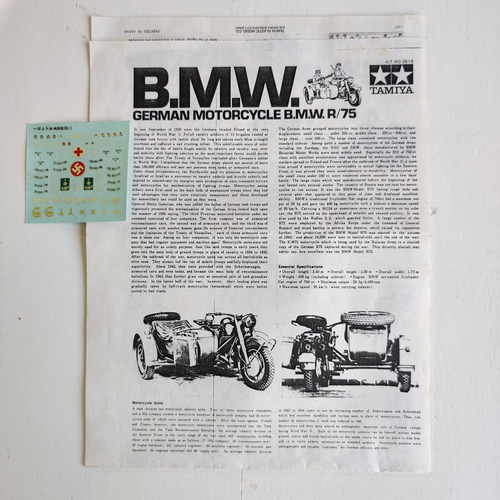 Moto Bmw R75 Sidecar-tamiya.semi Armado P/terminar Y Pintar (Usado)