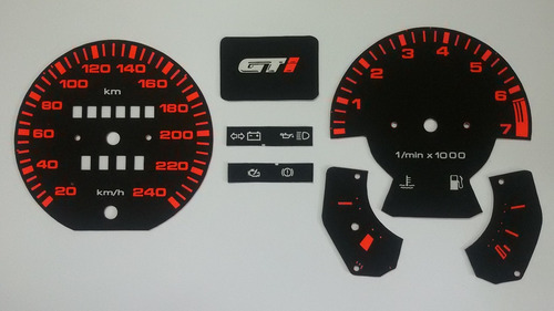 Jogo De Placas P/ Personalização Painel Gol Gti Translucido