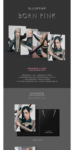 Born Pink 2nd Album Digipack Jisoo Ver Blackpink K-pop 2022