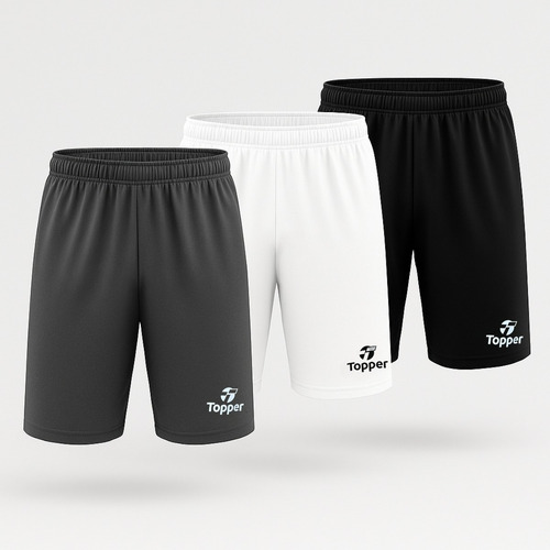 Kit 3 Calção Futebol Topper Short De Jogar Futebol Masculino