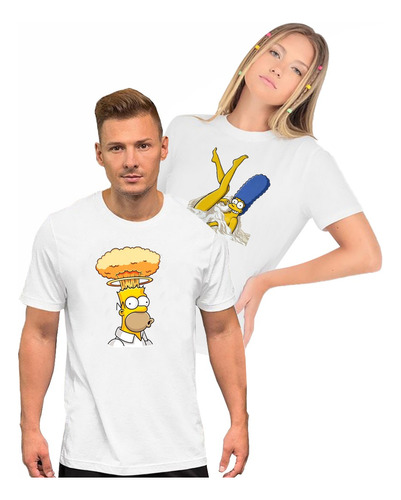 Poleras Pareja Los Simpson