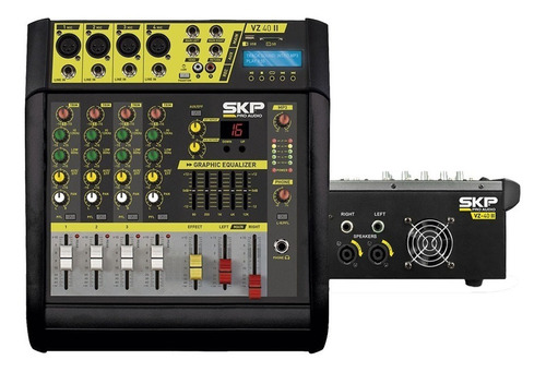 Consola Potenciada Mixer Skp Vz-40 Li Usb 4 Canales 1600w Fx