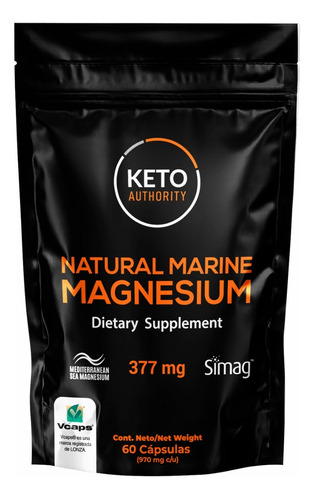 Magnesio Marino Natural, Keto Authority, 60 Cápsulas.