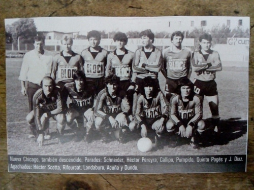 Recorte Nueva Chicago Año 1986 Primera B