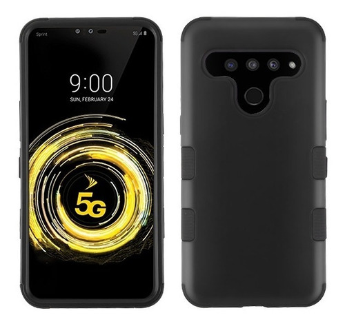 LG V50 Thinq Funda Resistente De 3 Piezas Uso Rudo Mybat