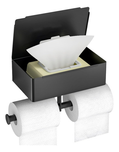 Porta Rollos Papel De Baño Para 2 Rollos Con Almacenamiento