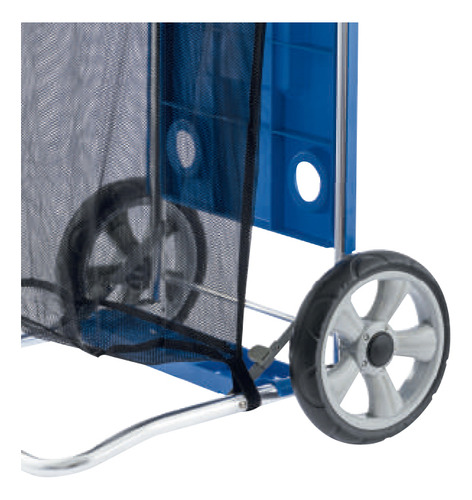 Palisad 6950055 Carrinho De Praia Com Avanço De Cadeira E Caixa Térmica cor azul