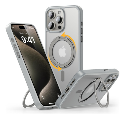 Funda Para iPhone 15 Pro Max Natural Titanium 6.7 PuLG Drop
