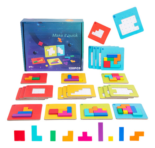 Juego De Mesa Infantil Bloques De Colores Puzzles