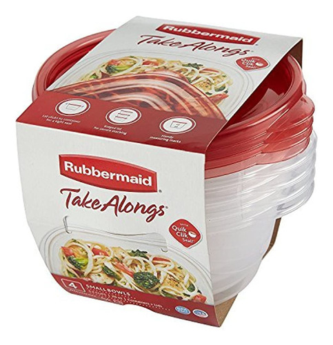 Rubbermaid Takealongs 32 Copa Bowls Pequeño Contenedor De Al