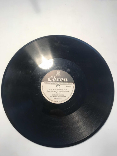 Carlos Gardel Odeon 19032 Disco De Pasta Tango