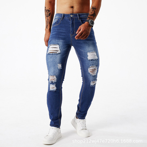 Leggings Rasgados, Jeans Y Pantalones Ajustados Elásticos