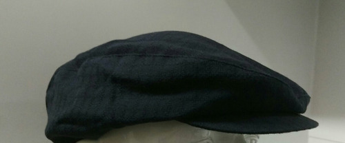 Boina Gorra Gorro Azul Tela Lino Gabardina Unisex