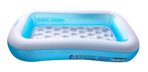Pileta inflable rectangular Intex 57403 de 166cm x 100cm x 28cm 102L azul y blanca