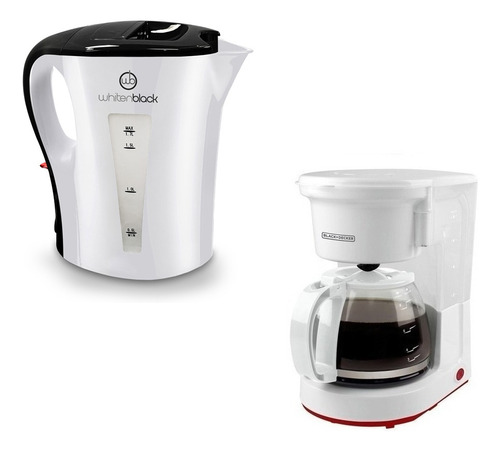 Combo Desayuno Cafetera Filtro Black Decker + Pava Electrica