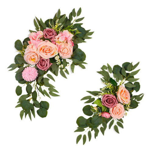 Botín De Flores Artificiales Con Forma De Arco De Boda Para
