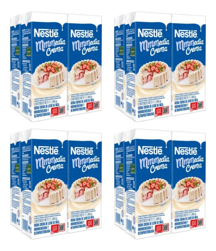 Media Crema Nestlé 16 Pzas De 1 L