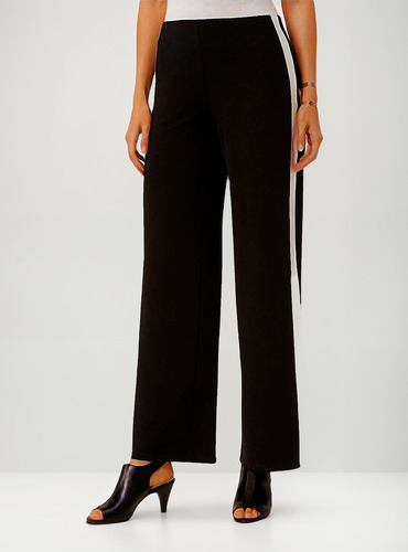 Pantalón Anchos Con Franjas Laterales Regular Talla M Alfani