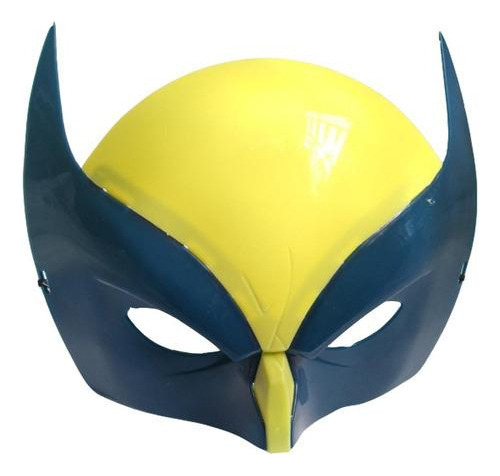 1 Máscara Wolverine Logan X-men Acessório Fantasia Mpfestaec Cor Azul e Amarelo