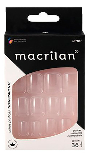 Unhas Postiças Transparente Up-101 - Macrilan