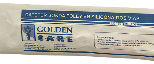 Sonda Foley De Silicona Golden Care #16fr Dos Vías