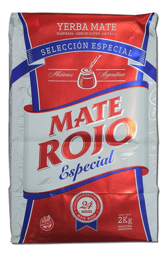 Yerba Mate Mate Rojo Selección Especial 2kg X10 Unidades