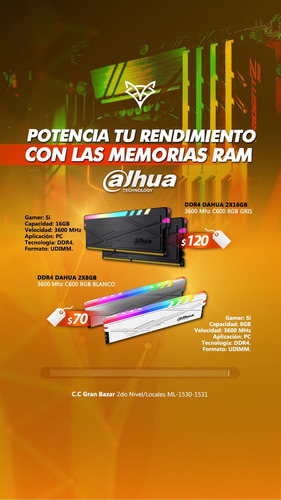 Memoria Ram Dahua Ddr4 16gb 2x8gb 3600mhz Pc