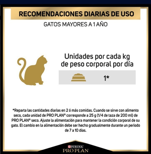 Imagen 5 de 5 de Alimento Pro Plan Gato Adulto Húmedo De Pollo, Sobre De 85g