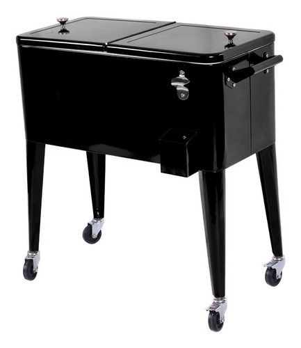 Imagen 3 de 5 de Heladera Conservadora Barbacoa Y Jardin Con Ruedas Negra