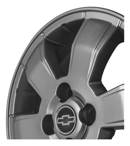 Rodas Chevrolet Montana Sport Kr R15 Aro 15 (jogo) +bicos Cor Grafite Fosco