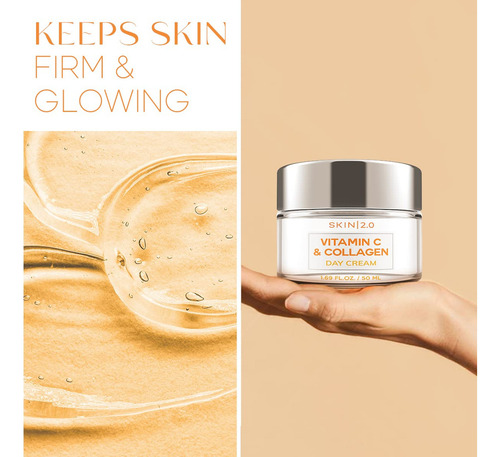 Skin 2.0 Hidratante Facial Diario De Vitamina C Y Colágeno